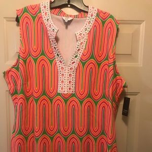 Cotton multicolor sleeveless shirt
